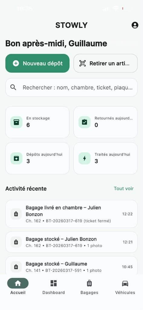Tableau de bord