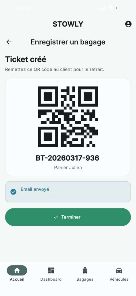 Ticket QR code